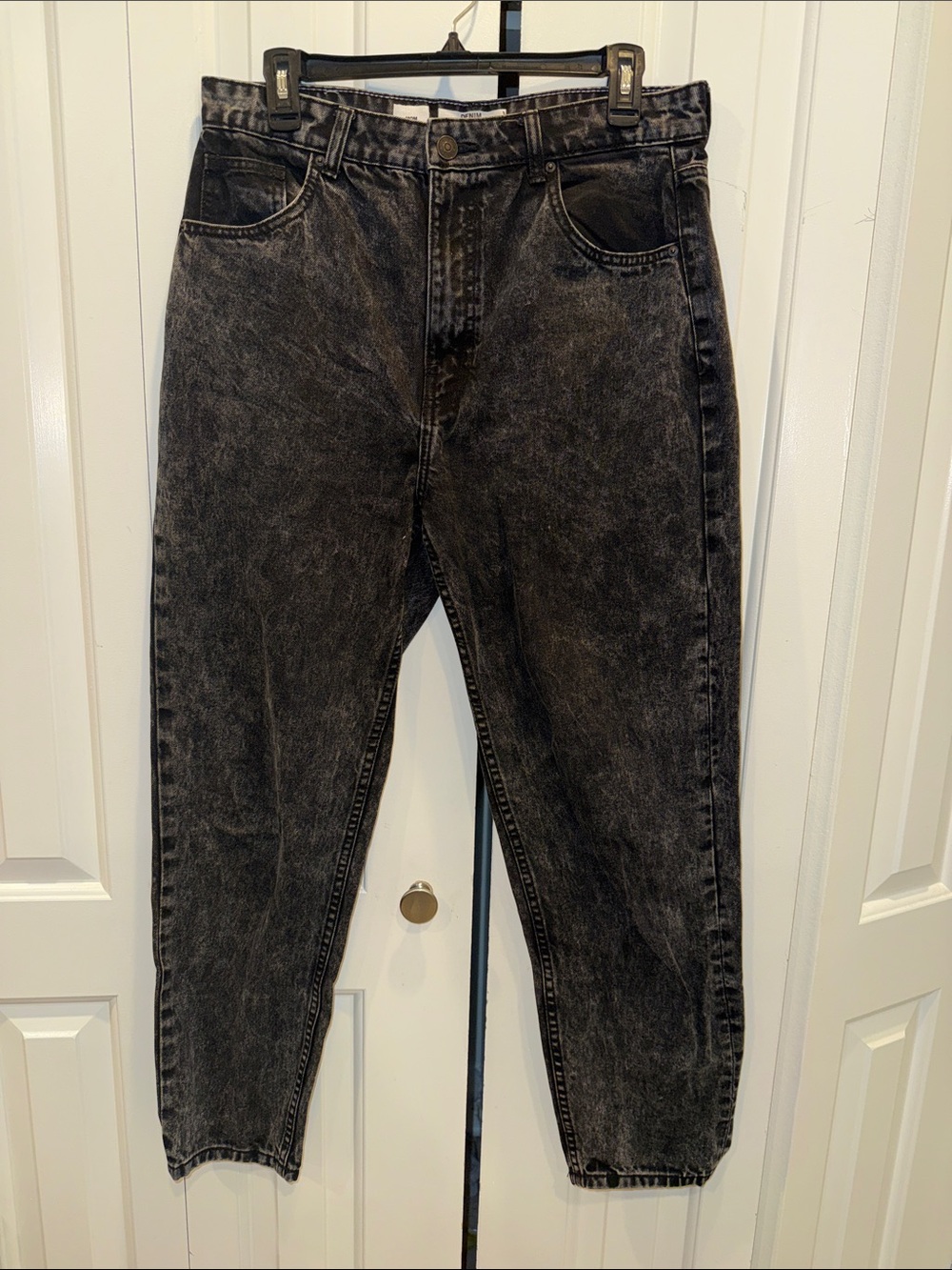Men's Washed Black Denim Jeans